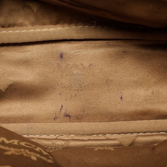 MCM Beige Monogram Visetos Canvas Leather Marble Briefcase Bag - Picture 8 of 9